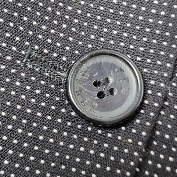 TED BAKER Black Dot 2 Button Lined Long Sleeve Wool Blazer Jacket SIZE 2 US 6 - Picture 6 of 13